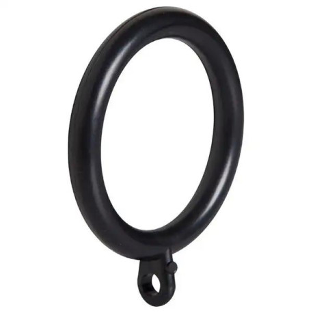 CURTAIN RINGS MATT BLACK 40MM X 10 (Packet of 10)