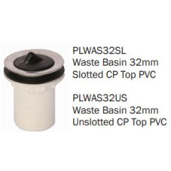 Waste Basin PVC 32mm Slotted CP Top